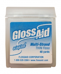 GLOSSAid Multi-Strand Thin Waxed Dental Floss - 